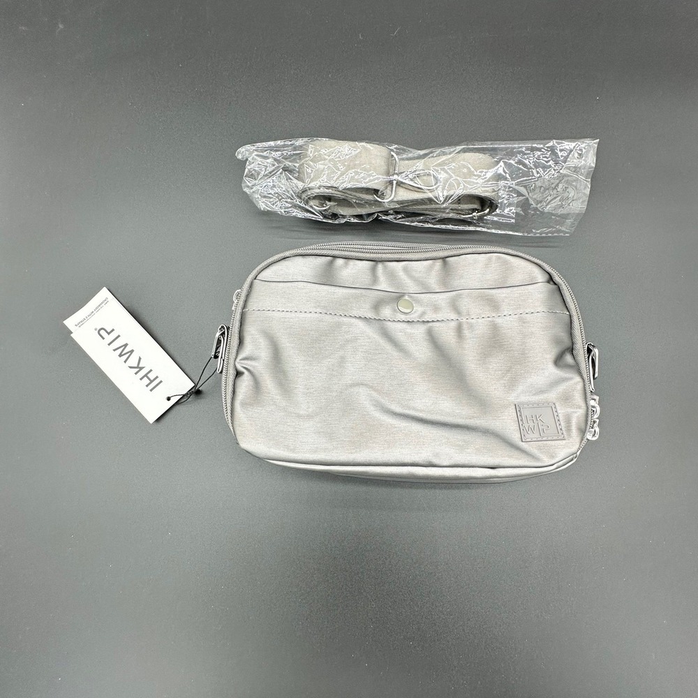 IHKWIP Convertible Crossbody Bag Silver Multiple Compartments With Strap‎